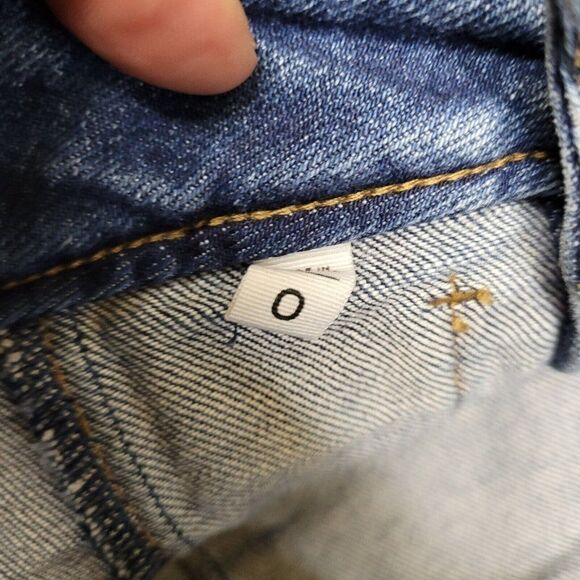 Loft Jean Mini Skirt Size 0 Womens Blue Denim Button Front High Rise Medium Wash - Picture 13 of 14